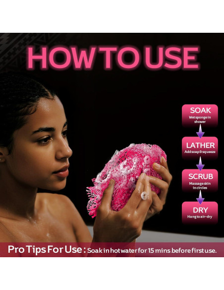 Esponjas de Baño Exfoliantes ACLMFUP - 2 Piezas Suaves Esponjas de Baño Exfoliantes ACLMFUP - 2 Piezas Suaves