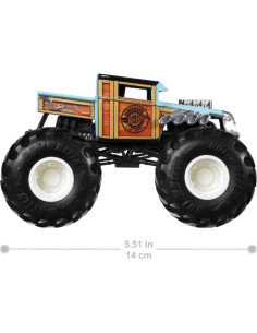 Camión Monster Truck Bone Shaker Hot Wheels 1:24 para niños 2