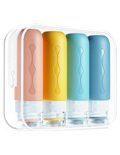 Botellas de Viaje Gemice 89ml A Prueba de Fugas Silicona