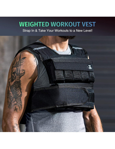 Chaleco con Pesas Ajustables ZELUS 9kg para Entrenamiento