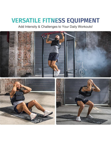 Chaleco con Pesas Ajustables ZELUS 9kg para Entrenamiento