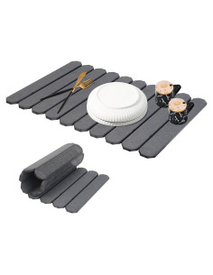 Alfombrilla de Secado de Piedra Diatomácea Lacwabvh 61x41cm Gris