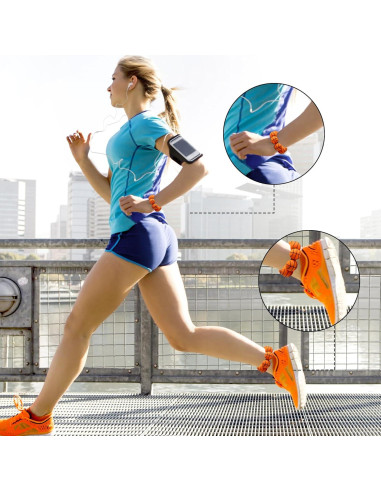 Pesas para Muñeca y Tobillo GQIRIL Naranja 0.16 kg - Juego de 2