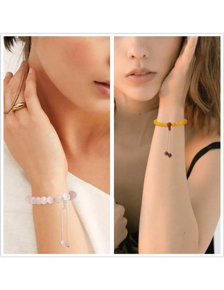 12 Juegos de Perlas Guru de Piedra Natural EEE ELECRELIVE 10mm