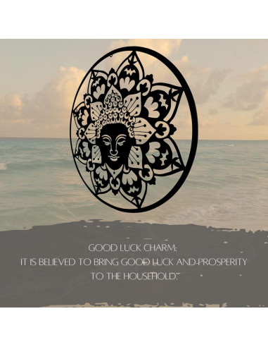 Arte de Pared de Metal Buda 61 cm Bellaa Decoración Zen