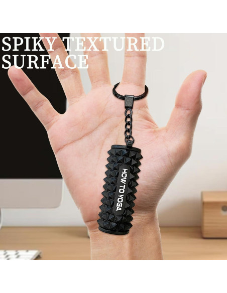 Mini Rodillo de Espuma Tizee en Llavero - Rosa y Amarillo