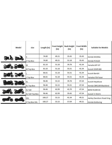 Cubierta de Motocicleta MIFLON Impermeable Universal Mediana
