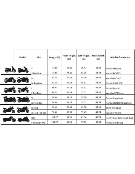 Cubierta de Motocicleta MIFLON Impermeable Universal Mediana