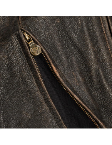 Chaqueta de Cuero Clásica para Hombre Indian Motorcycle Marrón