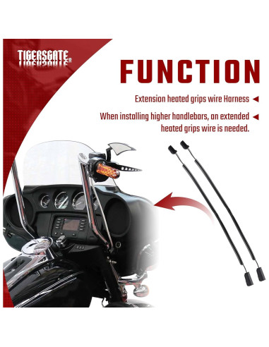 Cable de Extensión para Agarraderas Calentadas Harley 45.72 cm