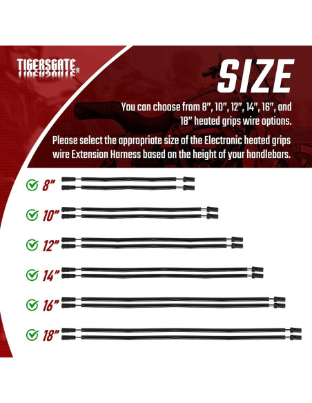 Cable de Extensión para Agarraderas Calentadas Harley 45.72 cm