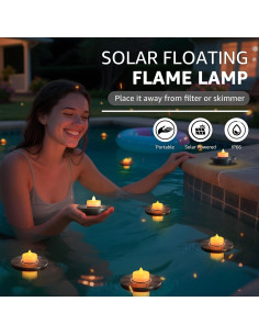 Luces Flotantes Solares GGNOO para Piscina - 5 Piezas 2