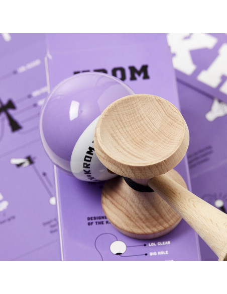 Kendama KROM POP LOL Lavanda - Juguete de Madera Premium