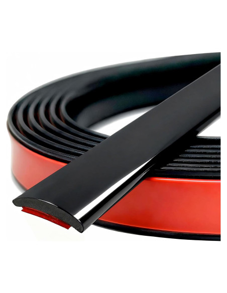 Moldura Lateral Automotriz PACIXU Negra Brillante 2.54cm x 6.1m