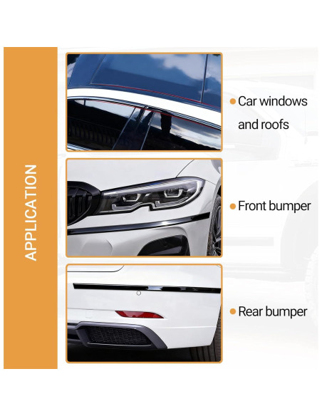 Moldura Lateral Automotriz PACIXU Negra Brillante 2.54cm x 6.1m