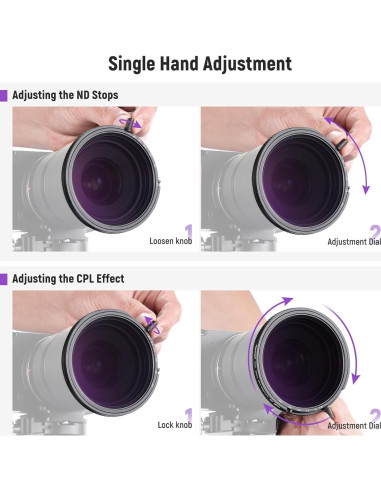 Filtro ND&CPL Variable 58mm NEEWER True Colors 2 en 1