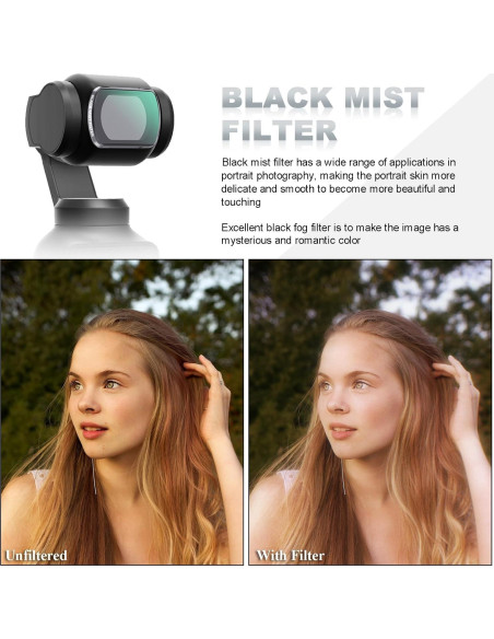 Juego de Filtros ND Black Mist para DJI Osmo Pocket 3 - 4 Pack