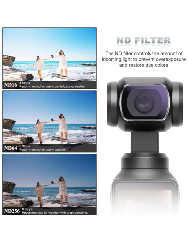Juego de Filtros ND Black Mist para DJI Osmo Pocket 3 - 4 Pack