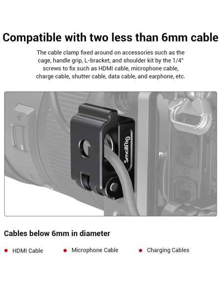 Abrazadera de Cable de Resorte PequeñoRig MD2418 - 2 Pcs