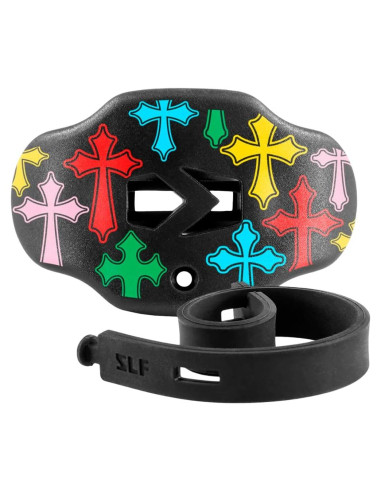 Protector Bucal Deportivo SLEEFS Juvenil Crosses Chroma Black