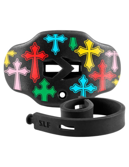 Protector Bucal Deportivo SLEEFS Juvenil Crosses Chroma Black