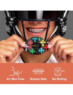 Protector Bucal Deportivo SLEEFS Juvenil Crosses Chroma Black 2