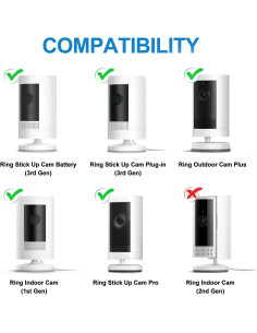 Soporte de Pared Ajustable para Cámaras de Seguridad Ring - Negro 2