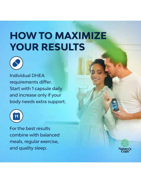 Suplemento DHEA 25mg Natures Craft - Equilibrio Hormonal 120 Cápsulas