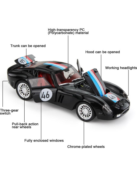 Juguete Ferrari 250 GTO Diecast 1:32 con Luz y Sonido Juguete Ferrari 250 GTO Diecast 1:32 con Luz y Sonido