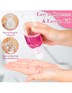 Paquete de 5 Botellas de Viaje Craftisan 100ml Aprobadas TSA 2