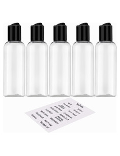 Paquete de 5 Botellas de Viaje DNSEN 100 ml Aprobadas por TSA