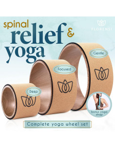 Rodillo de Espalda Florensi - Paquete de 3 de Corcho - Alivio y Estiramiento 2