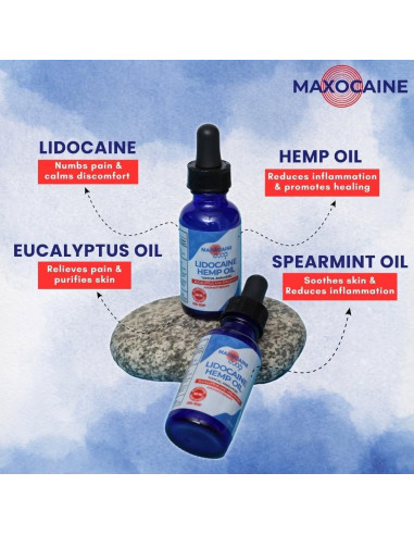 Aceite de Alivio del Dolor LIDO-CÁÑAMO 4% Lidocaína 90g