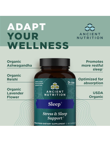 Cápsulas de Ashwagandha Nutrición Antigua - 60 Unidades para Sueño y Estrés