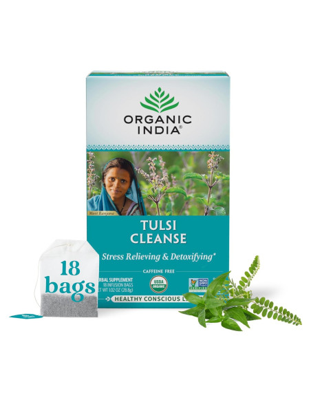 Té Herbal Tulsi Orgánico 18 Bolsitas - Albahaca Sagrada