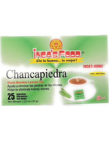 Té Chanca Piedra Hierbas Inca - 25 Bolsitas 34.84g Peruano