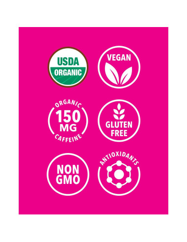 Babe Bebida Energética de Yerba Mate Orgánica 150mg Cafeína - Fruta de la Pasión, Naranja y Guayaba (12 x 473ml)