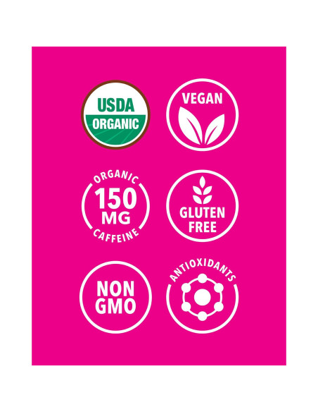 Babe Bebida Energética de Yerba Mate Orgánica 150mg Cafeína - Fruta de la Pasión, Naranja y Guayaba (12 x 473ml)