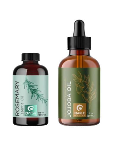 Juego de Aceite Esencial de Romero y Jojoba Maple Holistics