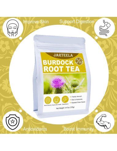 Té de Raíz de Bardana Jarteela 50 Bolsas 2.5g - Sin Cafeína