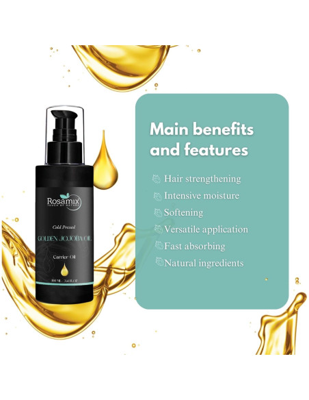 Aceite de Jojoba 100% Puro Rosamix - Hidratante 287g