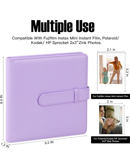 Álbum de Fotos Fujifilm Instax Mini 11/90/70/Polaroid Snap
