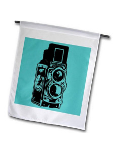 Bandera decorativa 3dRose cámara vintage TLR 45.7x68.6 cm