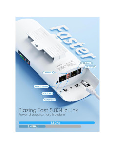 Puente Inalámbrico P2P GoodStory WB610H 5KM 1000Mbps 2 Unidades 2