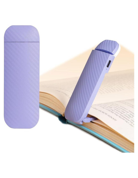 Luz de Libro Portátil Hamgader Púrpura con Brillo Ajustable