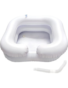 Lavabo Inflable Pilarmuture para Lavar Cabello en Cama - Blanco 2