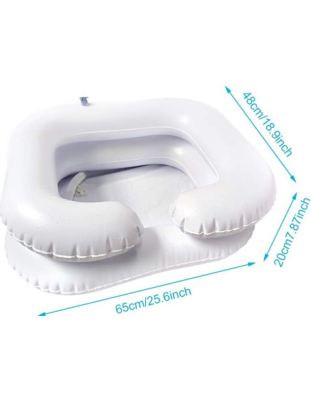 Lavabo Inflable Pilarmuture para Lavar Cabello en Cama - Blanco