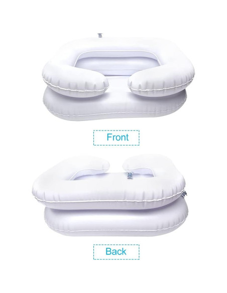 Lavabo Inflable Pilarmuture para Lavar Cabello en Cama - Blanco
