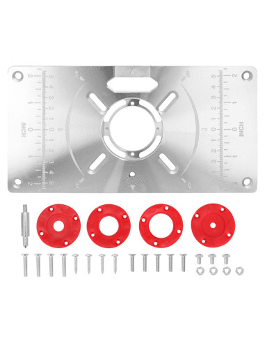 Placa de Inserción para Mesa de Router YIWENG Aluminio 24x17cm