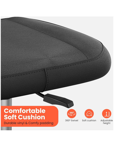 Taburete de Reposapiés Ajustable TASALON con Ruedas 41.91-54.04 cm